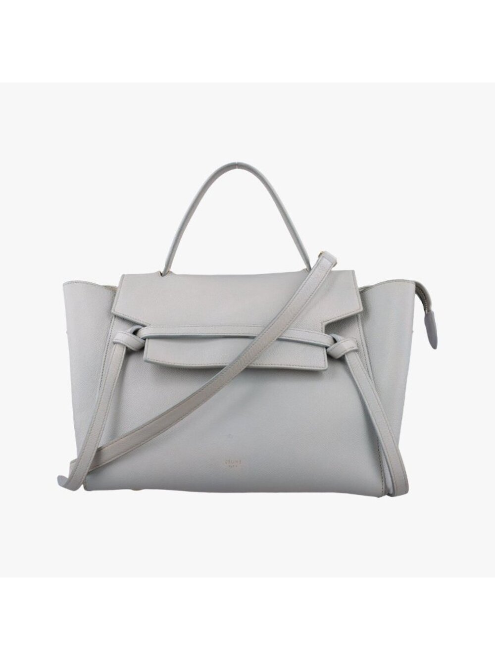 Celine Belt Mini Gray Leather